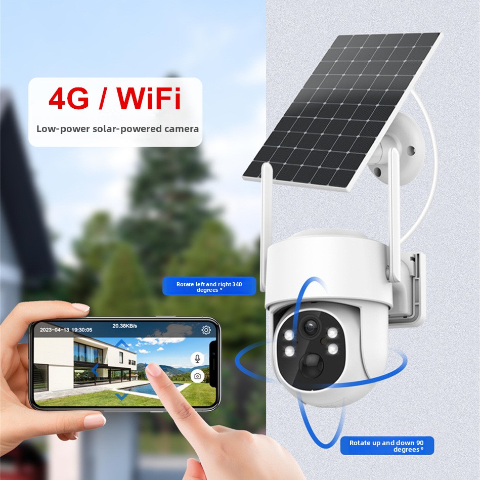Outdoor Solar Powered 4G WiFi PTZ Surveillance Camera - Image 2