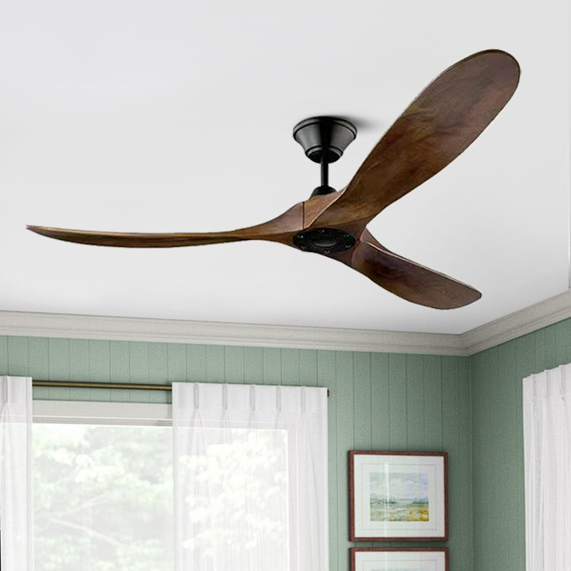 Modern minimalist solid wood ceiling fan - Image 3