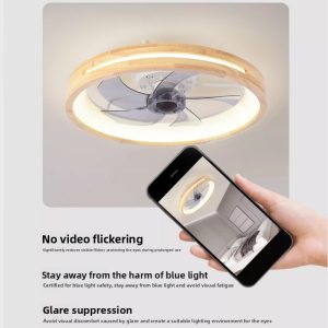 Wood Ceiling Fan Light with Remote Control
