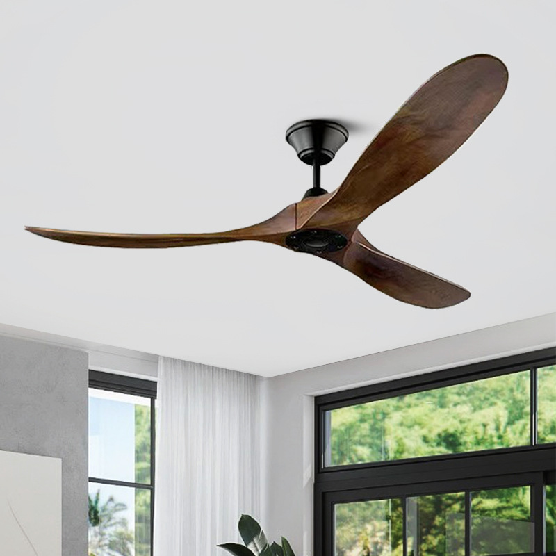 Modern minimalist solid wood ceiling fan - Image 2