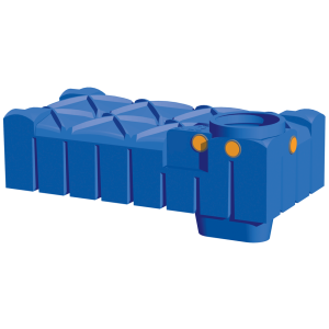 F-Line Flat Underground Rainwater Tank 1500L Blue Original Organics