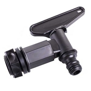 3/4" BSP Thread Water Butt Tap w/ Push On Hoselock Fitting Black Original Organics