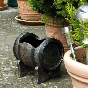 Roto Salsa Planter Barrel Effect - 30cm - Small Brown Original Organics