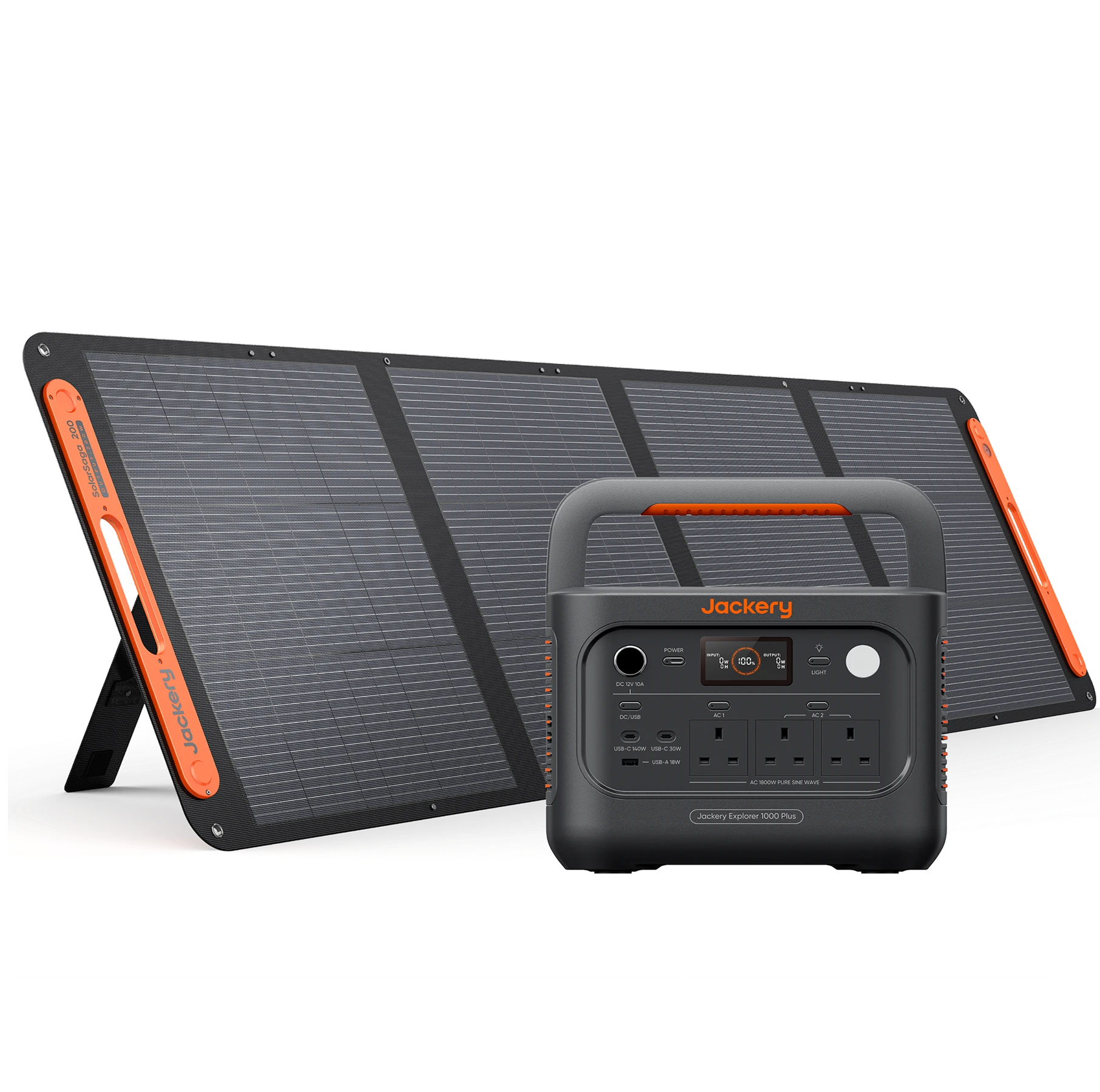 Jackery Solar Generator 1000 Plus v2 - Explorer 1000 Plus v2 + 1 x SolarSaga 200W (1kWh)