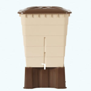 Large 300L Sahara Water Butt with Stand Brown Graf